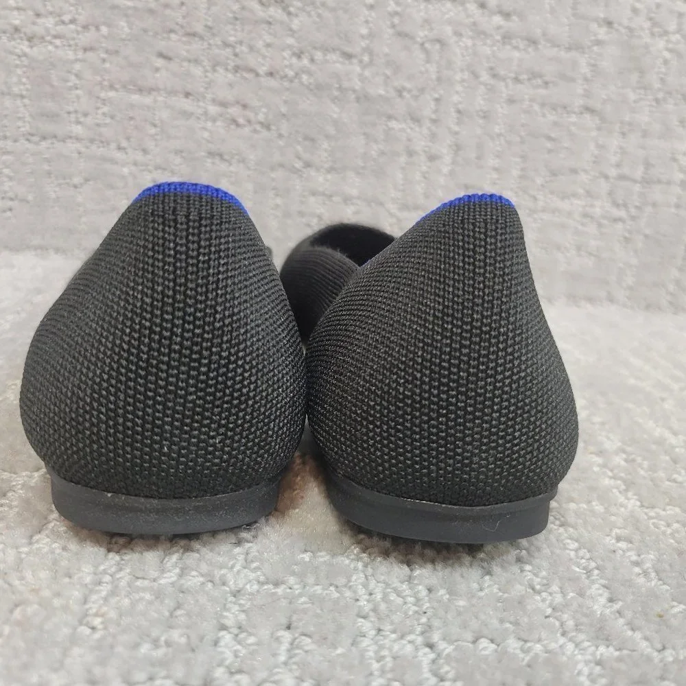 ROTHY’S Women's Size 8.5, 10.5 Black Solid Classic Round Toe Slip On Flat - Picture 9 of 12
